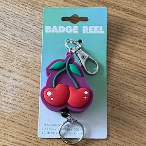 Cherry Badge Reel with Clip